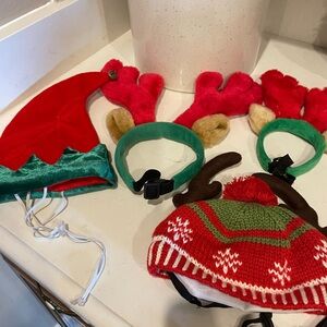 Festive Pet Holiday Headband Set